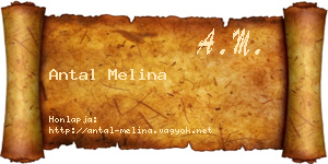 Antal Melina névjegykártya